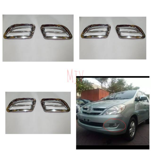 RING FOGLAMP VARIASI INNOVA LAMA CROM SET KANAN KIRI