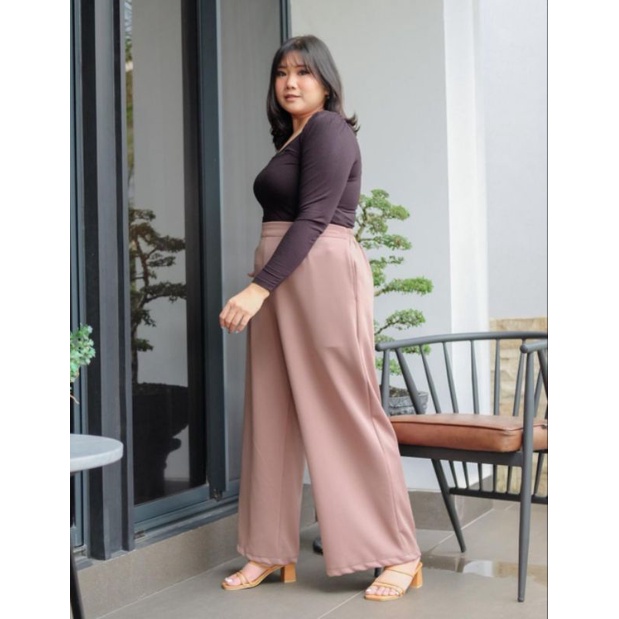 Ariana - Kulot Scuba Jumbo XXL Premium Tebal Kulot Highwaist Jumbo Ukuran Besar