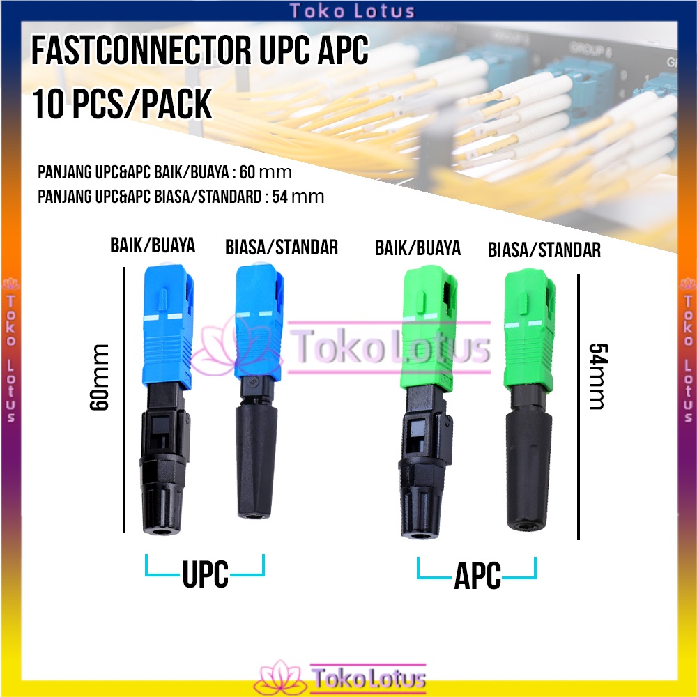 SC UPC/APC Buaya Biasa 10PCS/1PACK  FTTH Fiber Optic Konektor