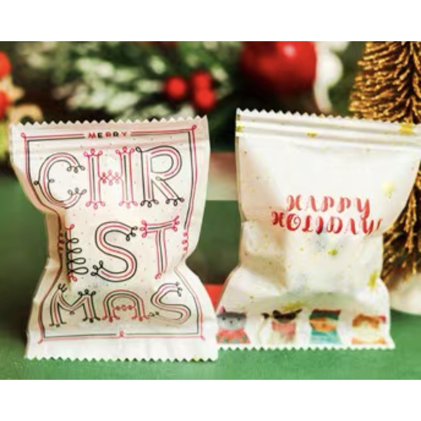 25pcs MIX A Plastik SEAL segel cookie bag 7x10cm Natal untuk permen kue kering biscuit cookies SB 71 Xmas