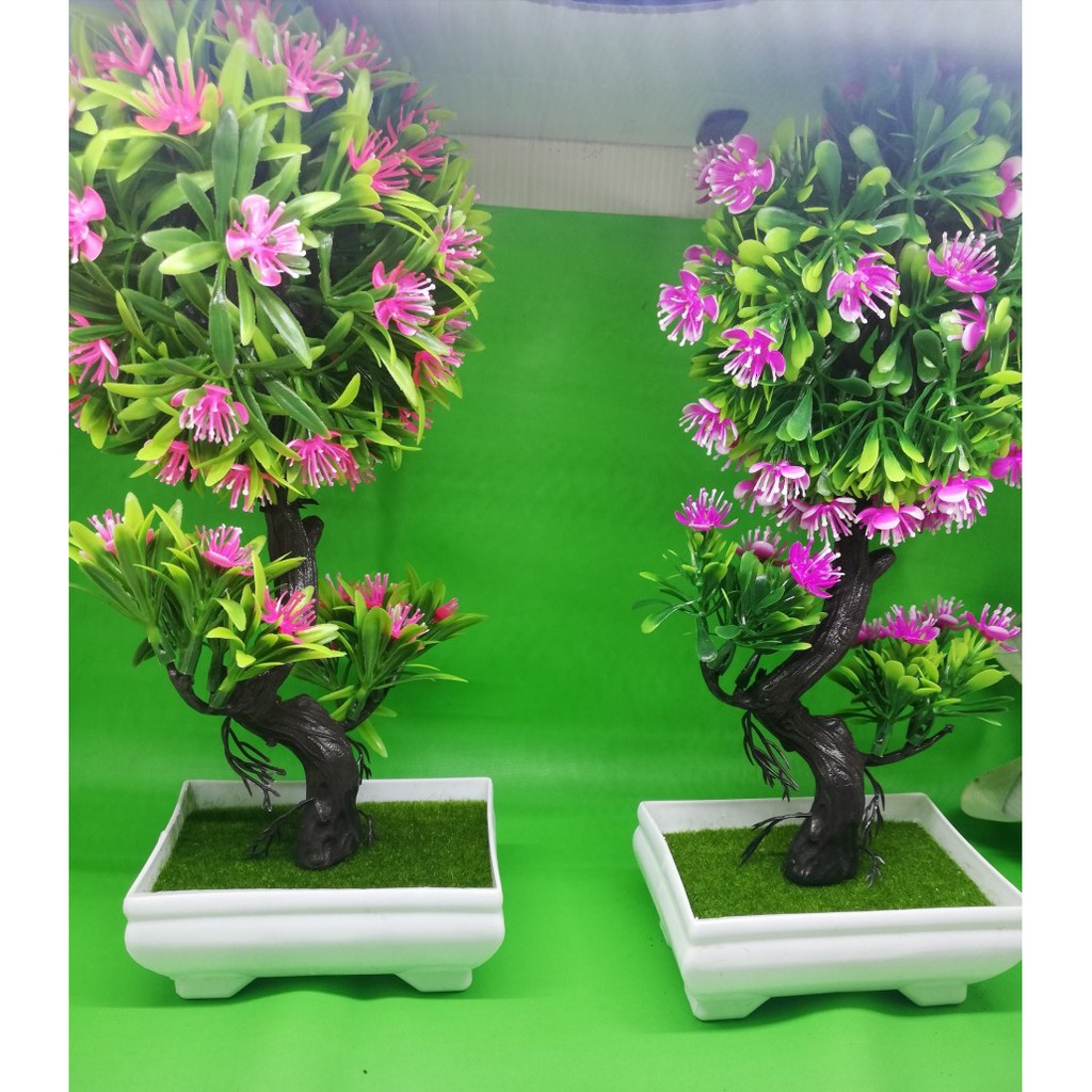 Tanaman Pohon Hias Bonsai Bunga Plastik tinggi
