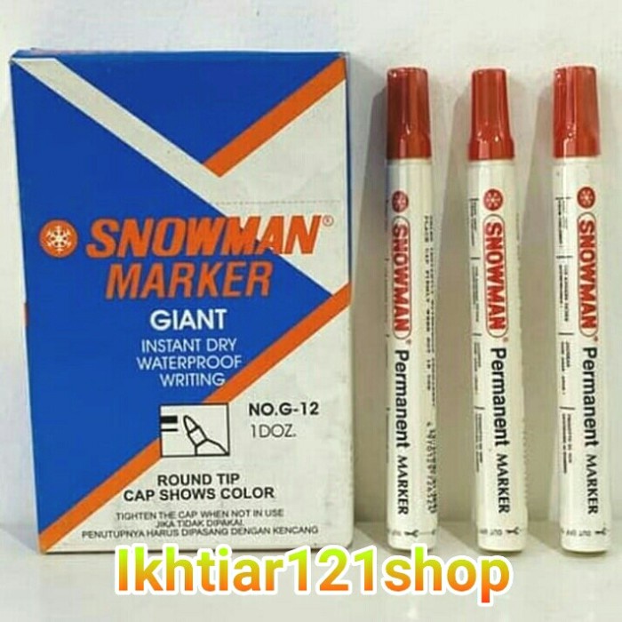

Hot Sale Spidol Permanen Snowman No.G-12 Perdus Isi 12Pcs Terbatas