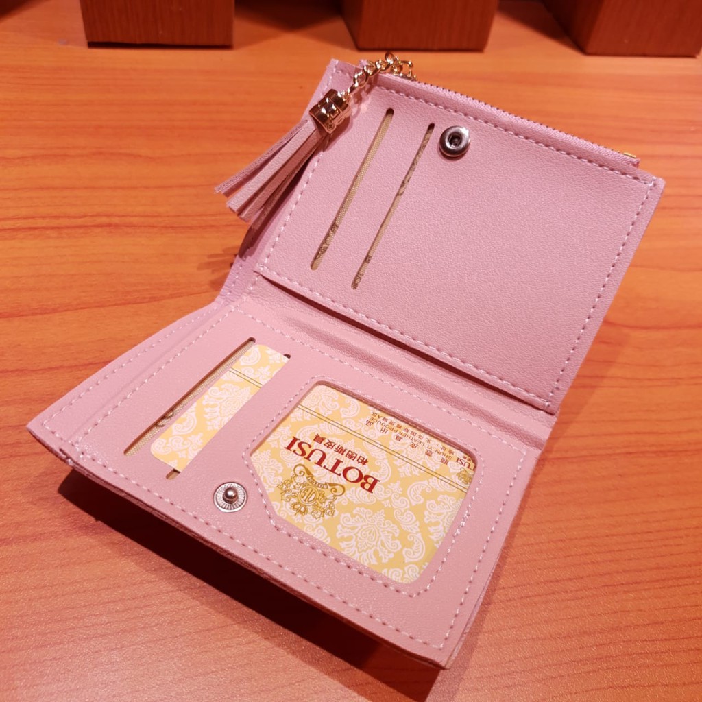 DOMPET WANITA KULIT PIXY WA020P3 PINK KOREA BATAM WALLET ABG KARAKTER BRANDED FASHION MURAH