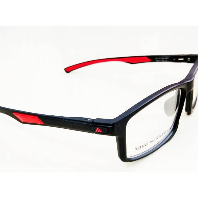 Frame Kacamata Minus Pria Casual Sporty Breadbox Lite 0553 Black Red
