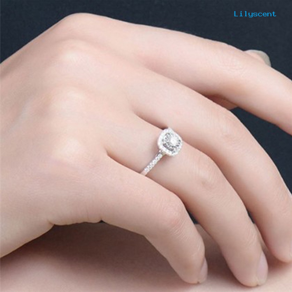 Cincin Jari Cubic Zirconia Inlaid Untuk Wanita