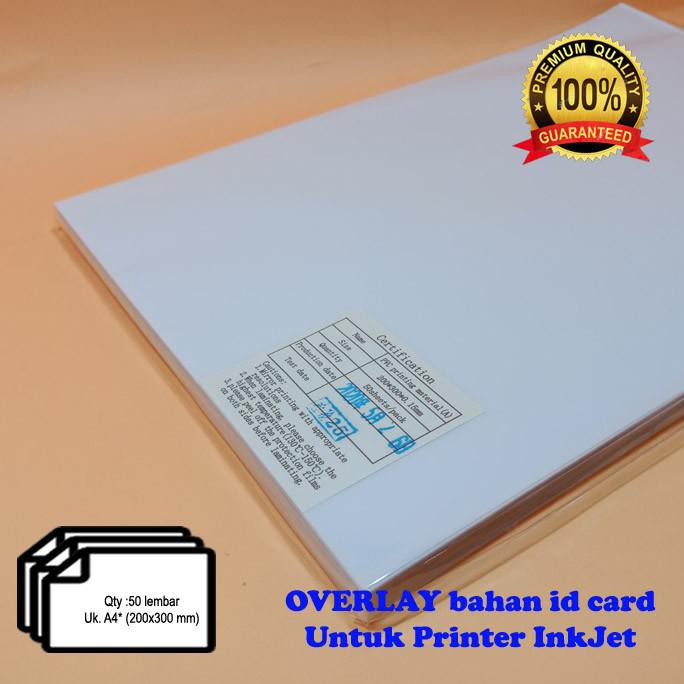 

BAHAN PVC ID CARD 50 lembar - Overlay
