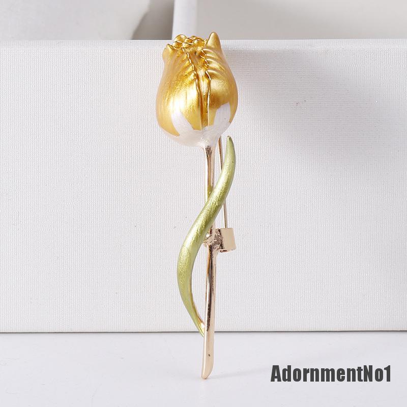 (Adornmentno1) Bros Pin Enamel Desain Bunga Tulip Untuk Wanita