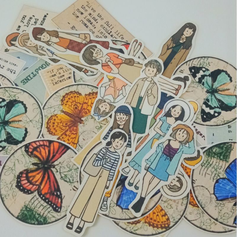 

YOKUCHI || NO GLOSSY STIKER KERTAS VINTAGE MURAH MALANG