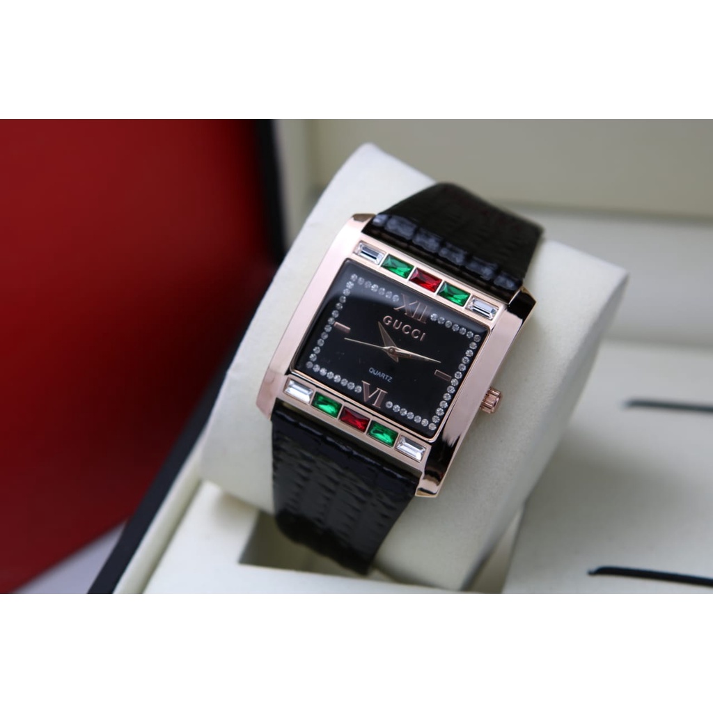 Grosiran Jam Tangan Wanita Psa Q15-37014 Analog Tali Kulit Original Garansi 6 Bulan Free Baterai Cadangan (COD)