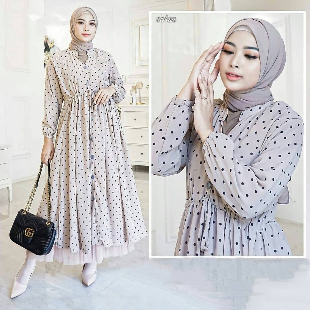 Malin Gaun Bju Long Dres Dress Bsju Pakaian Pakian Pakean Ceruty Babydoll Babydol Games Turky Turkey