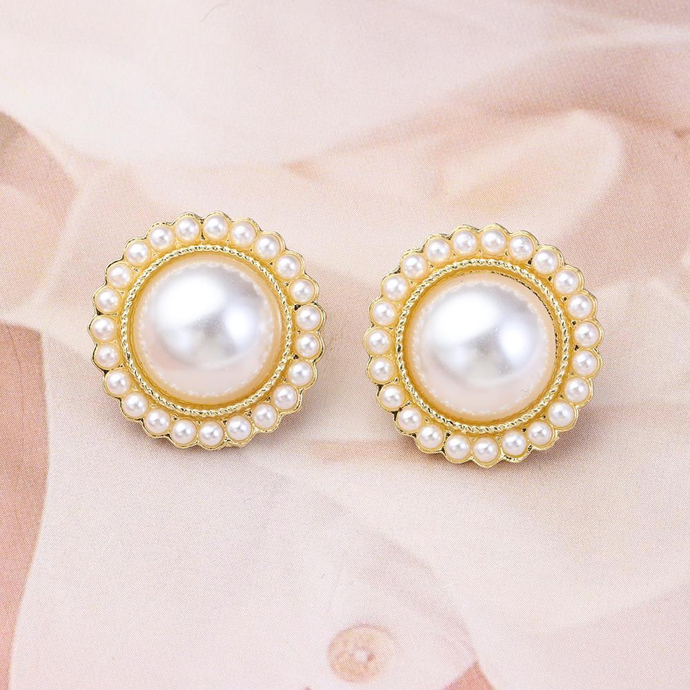 Anting Mutiara LILY Aksesoris Fashion Perhiasan Temperamen Desain Perancis