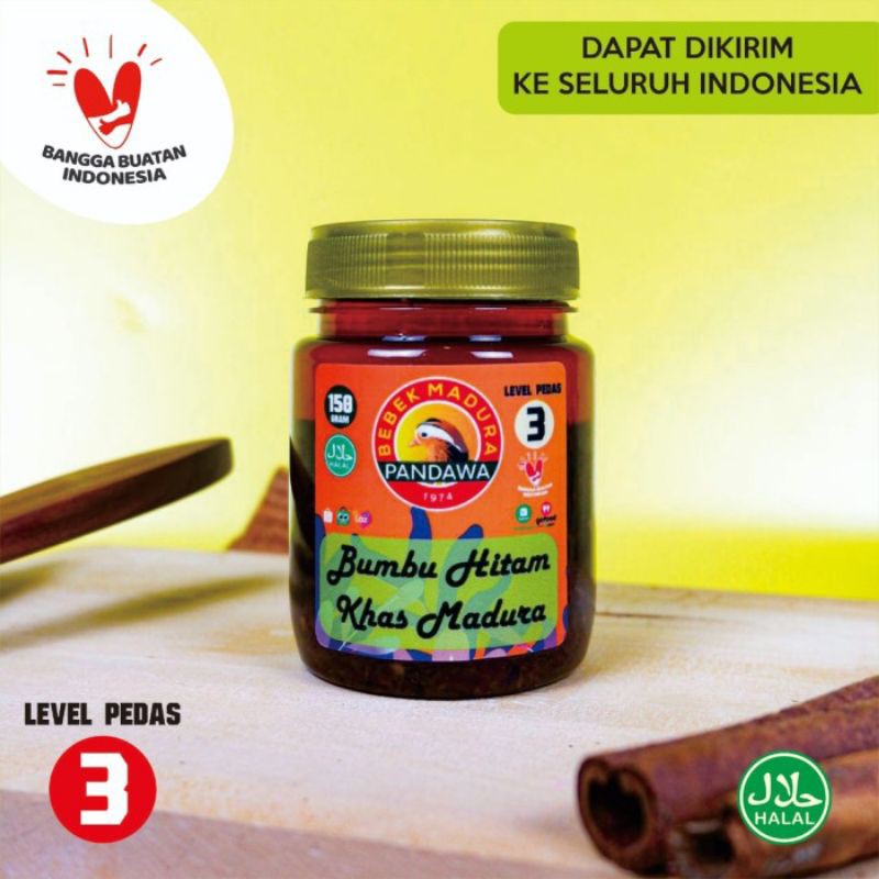 

BEBEK PANDAWA - Bumbu Hitam Madura / Bumbu Ireng Level 3 150gr