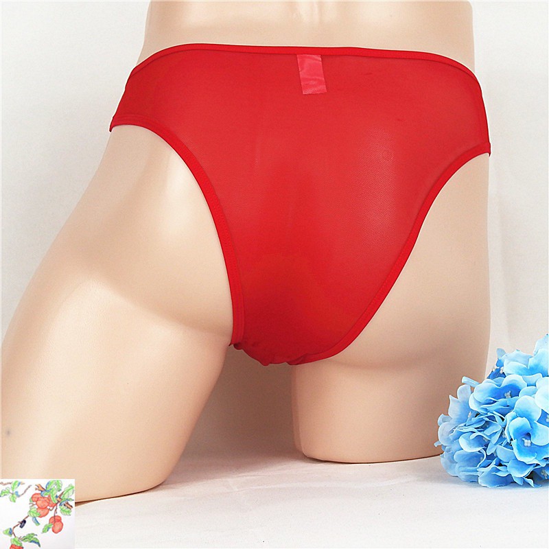 (COD) Celana Dalam Brief Pria Sexy Open G String Celana Transparan Bahan elastis bernapas y050