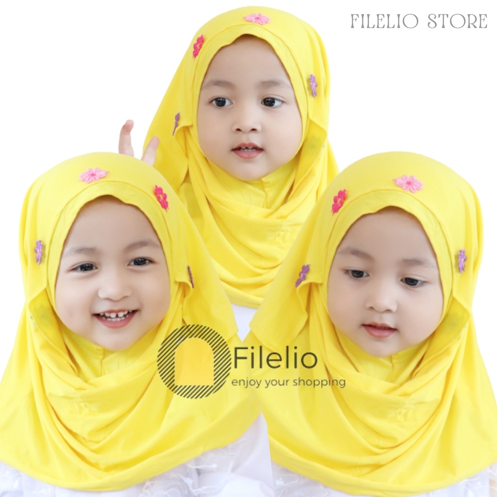 TERMURAH Kerudung Anak Perempan Pastan Melati Umur 1-3 Tahun Khimar Anak Kecil Lucu Murah Premium