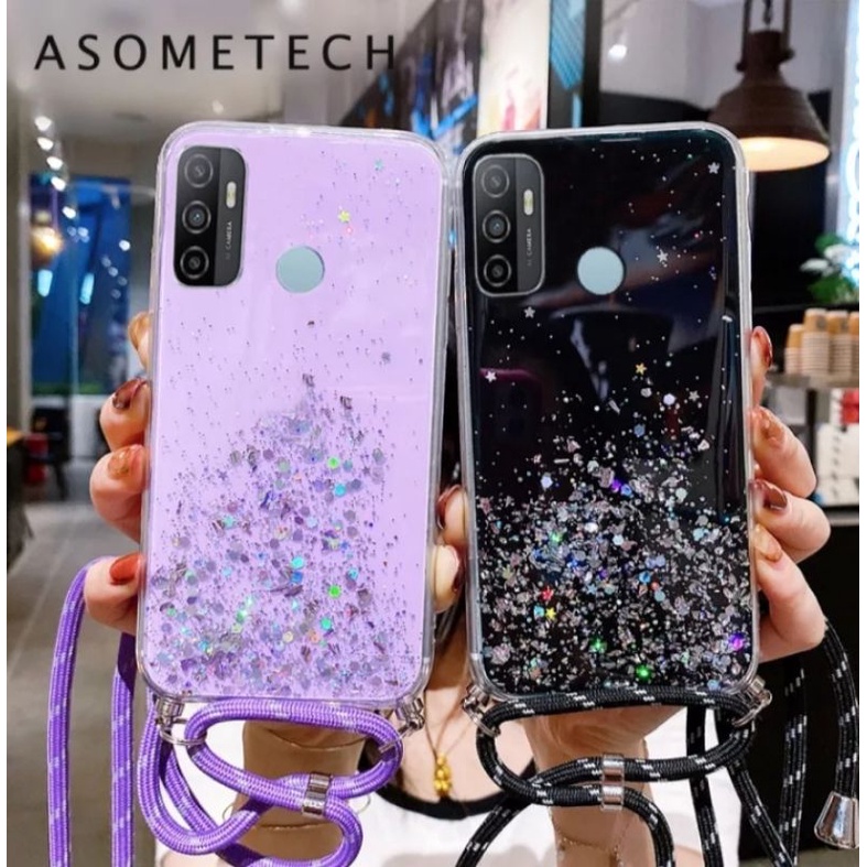 

Casing Glitter Tali Lanyard A54 A53 A12 A33