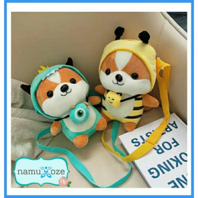 TAS SELEMPANG ANAK KARTUN SHIBA LUCU