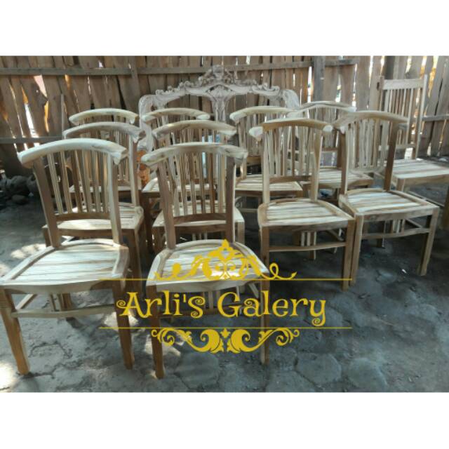 Kursi makan banteng mentahan kayu jati furniture jepara