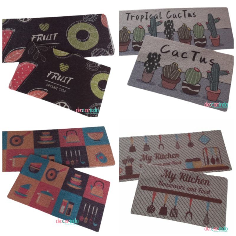 KESET DAPUR SET (1 SET ISI 2 PCS) | keset dapur - keset kitchen - karpet dapur panjang set