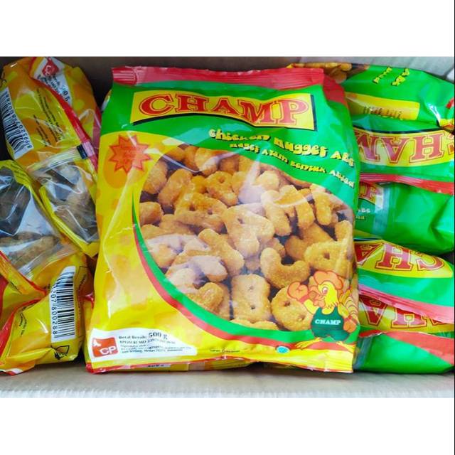 

Champ Chicken Nugget ABC 500Gram Naget Ayam Bentuk ABC