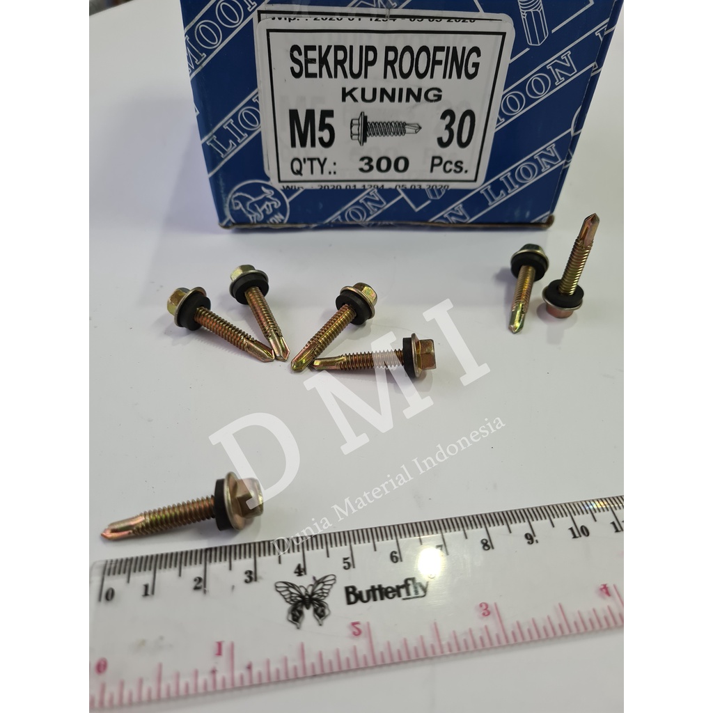 Skrup Baja Ringan LION 12x30 | Baut Roofing | Sekrup Baja Roofing