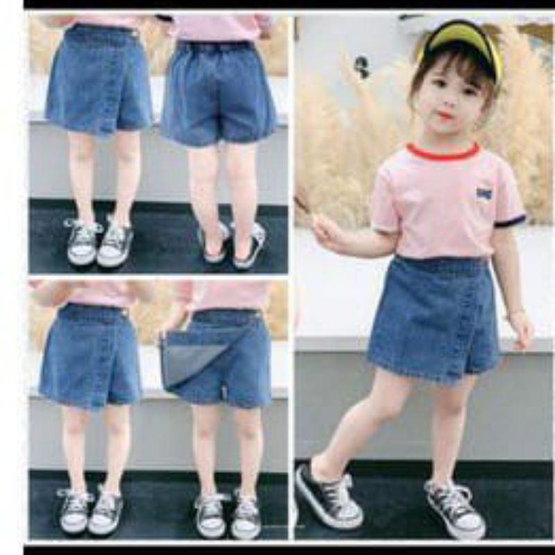 rok pendek anak/ rok jeans anak/ rok jin anak/ celana pensek anak
