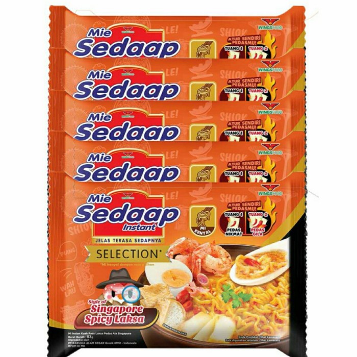 

Sedaap Mie Instan Singapore Spicy Laksa 5x83Gr