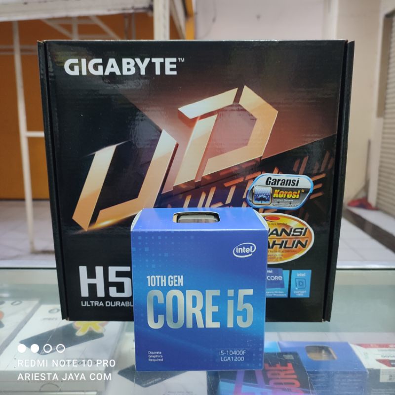 Paket Intel Core i5 10400 Box + Motherboard Gigabyte H510M H (Bundling)