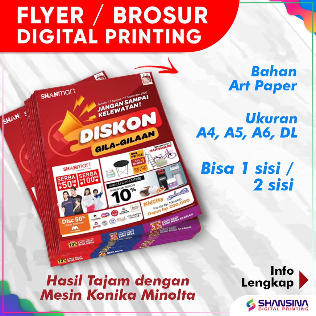 

CETAK BROSUR FLYER LEAFLET PAMFLET ART PAPER PER100