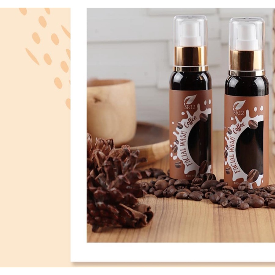 Facial Wash Coffee SR12 - Sabun Cair Kopi SR 12 - Pembersih  Pelembab Wajah-  BPOM Original 100% Official Agen Resmi