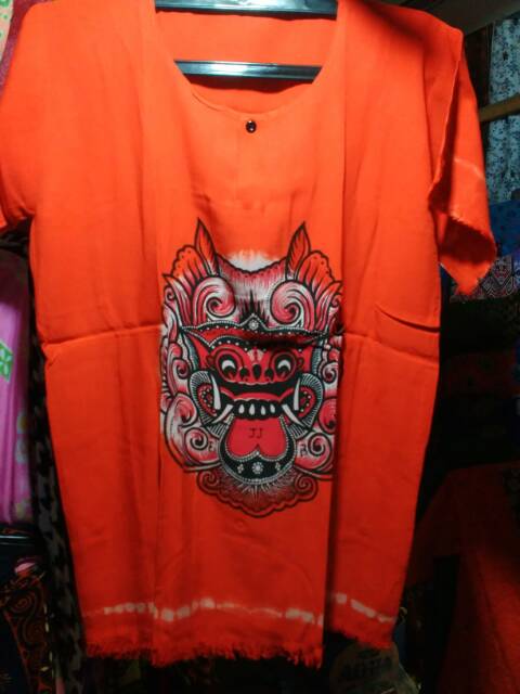 Kaos Santai Barong Bali Warna Warni/ Souvenir Khas Jogja Harga Murah/ Unisex Laki-laki perempuan