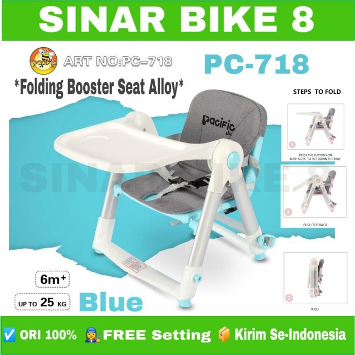 Folding Booster Seat Alloy PACIFIC PC-718 Kursi Makan Bayi Frame Alloy