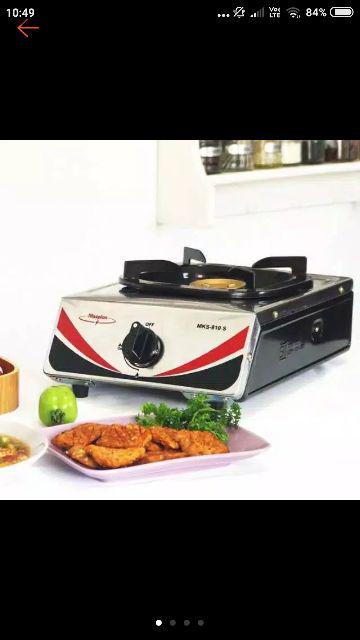 Maspion Kompor Gas Mks-810s. Body Stainless Burner Kuningan. Baru Bergaransi Resmi