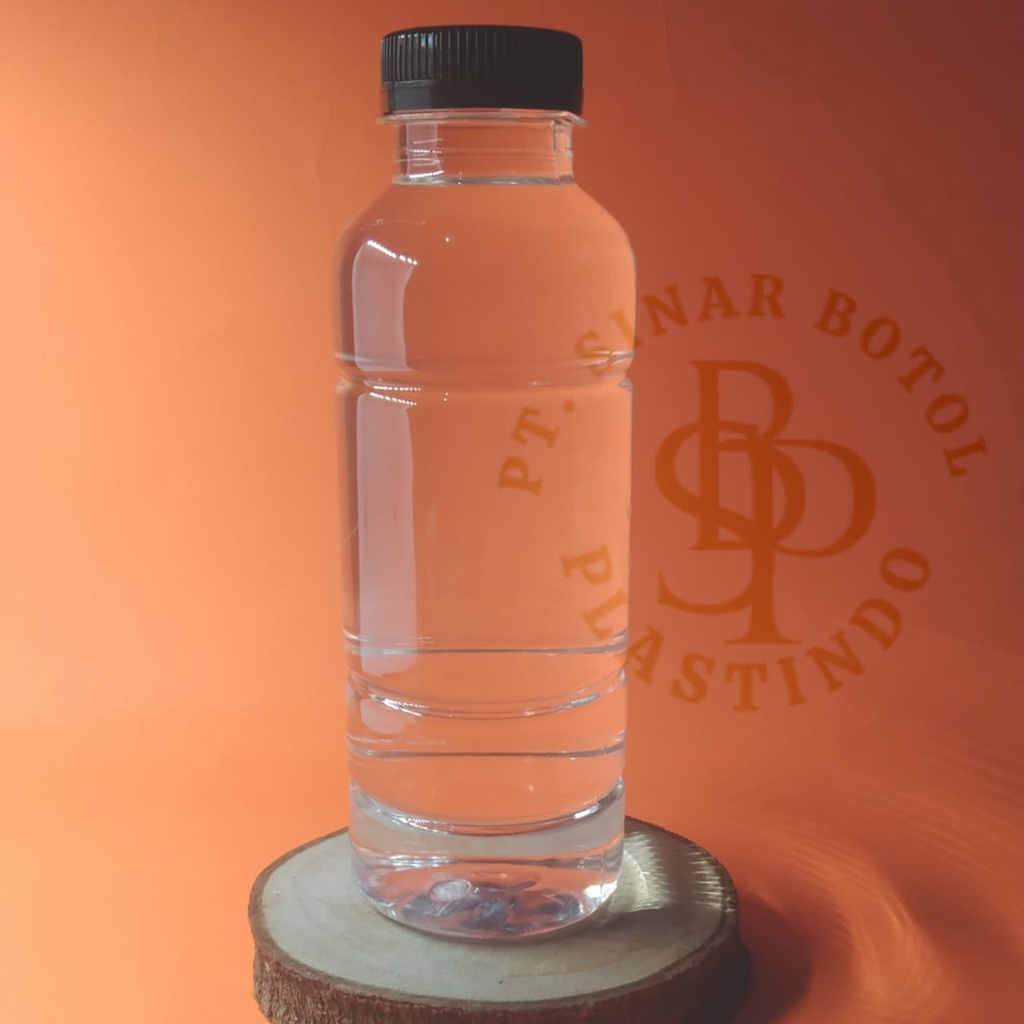 Botol Pristine 220 Hitam / botol plastik 220 ml unik murah