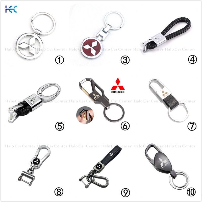 【Ready Stock】Alloy Metal Logo Motorcycle Keychain Car keychain SET for Mitsubishi