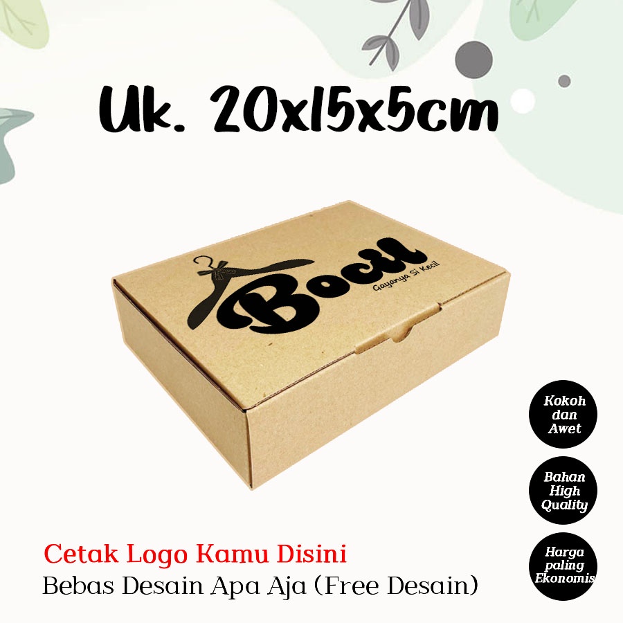 Jual Sablon Kardus Custom Uk X X Cm Bebas Desain Kardus Packing Olshop Aksesoris