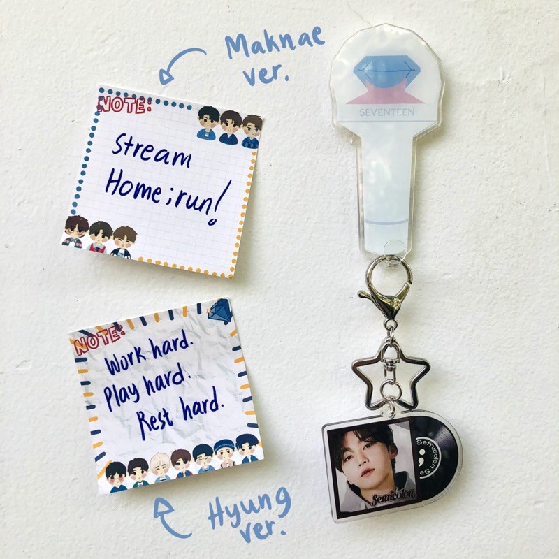 SEVENTEEN Home;Run - Semicolon Sticky Notes Post It - kulkit