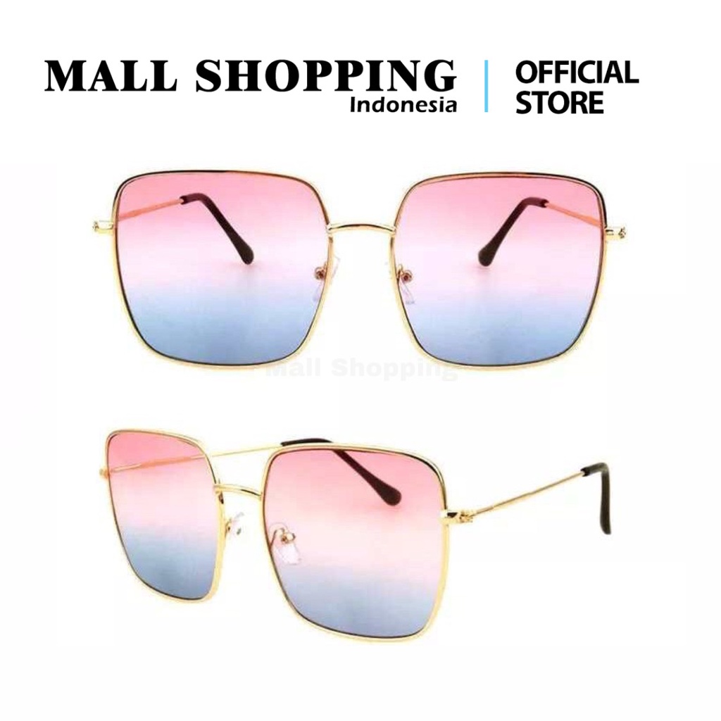 (COD) Kacamata Hitam Kacamata Kotak Fashion Korea Unisex Sunglassess MALLSHOPPING