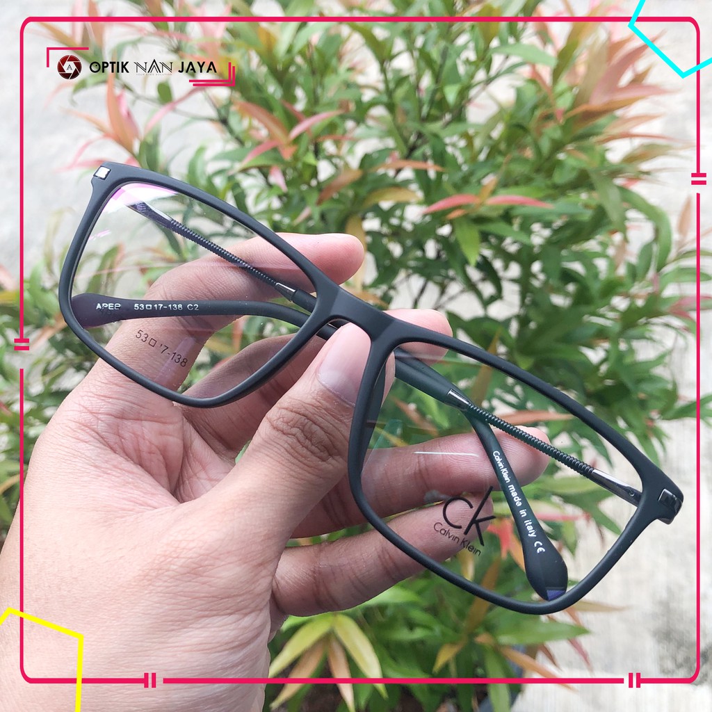 GRATIS LENSA ANTI RADIASI - Frame Kacamata Minus Pria Wanita Calvin Klein CK316