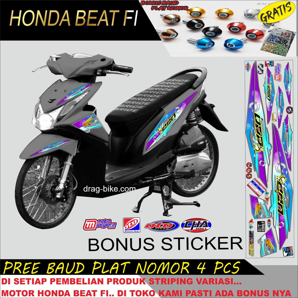 STRIPING VARIASI STIKER MOTOR BEAT FI