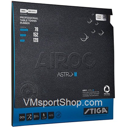 Stiga Airoc Astro M - Karet Rubber Bet Bat Pingpong Tenis Meja