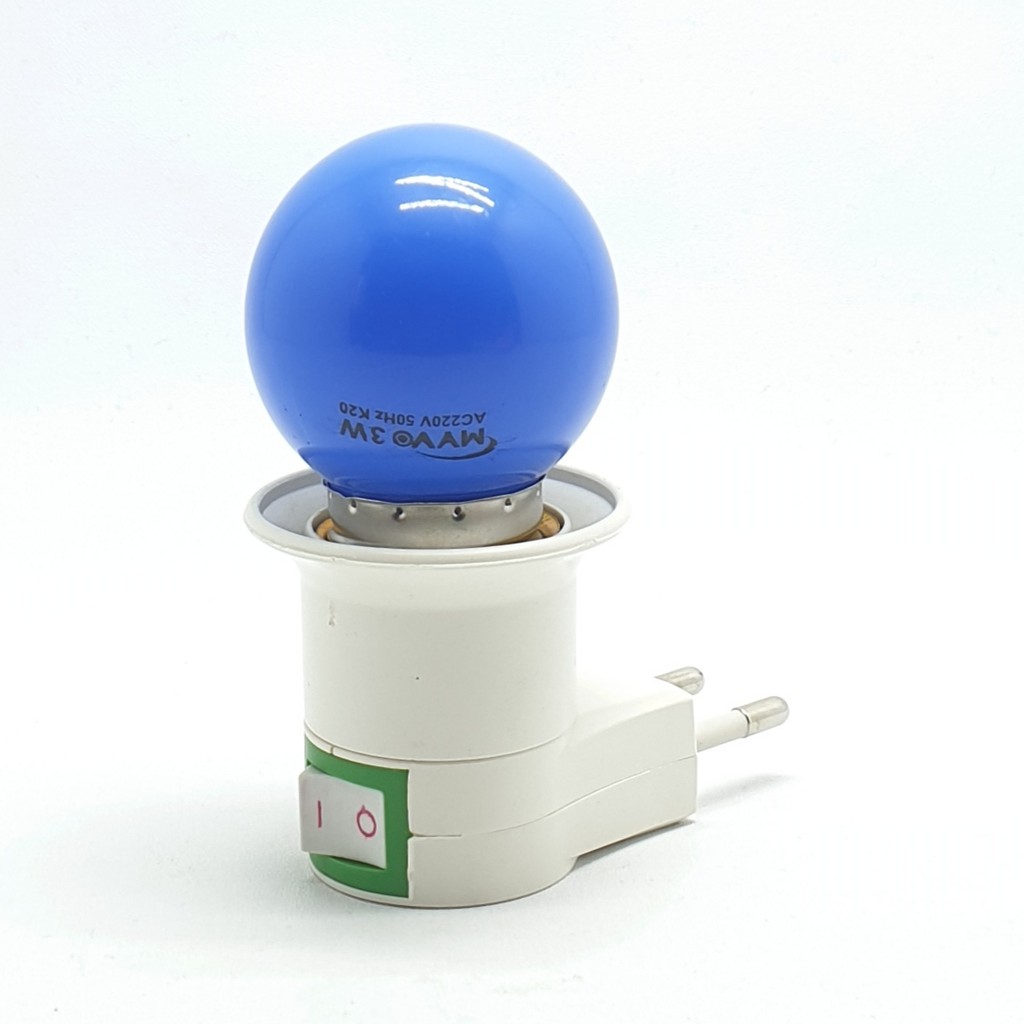 Myvo Warna Warni Lampu Led Ping Pong 3W E27 + Linux Fiting Colok Switch / LAMPU TIDUR / Mini Lamp