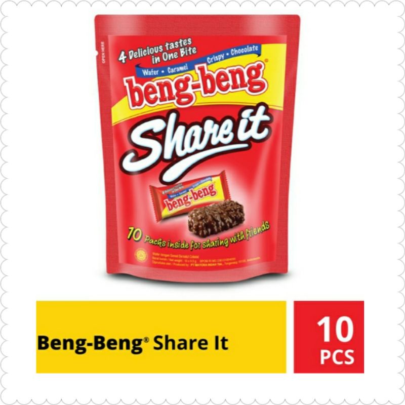 

BENG BENG SHARE IT WAFER RICE CRISPY CHOCOLATE 10x9.5gr