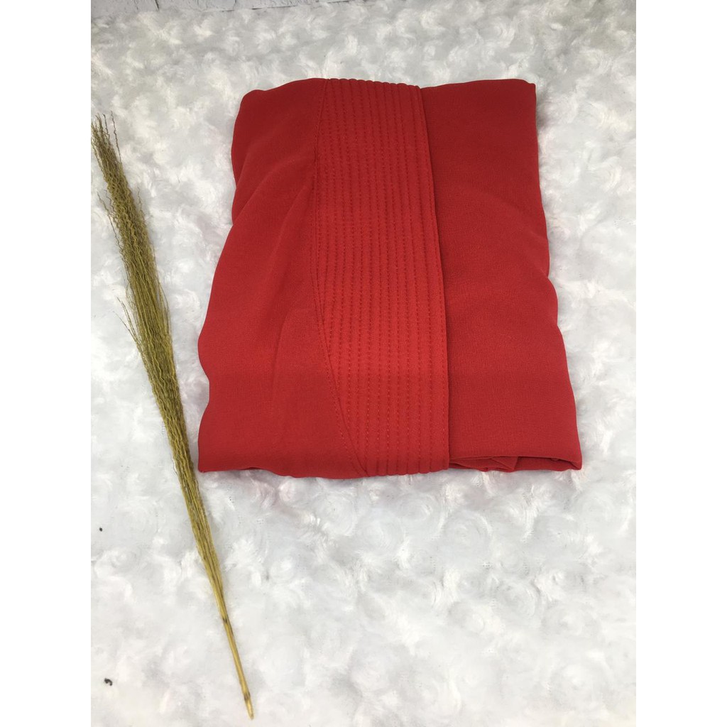 PROMO 9.9  Jilbab Instant Khimar Raudah Ouval Khimar Kancing 2 Layer / Jilbab Kancing 2 Layer-MERAH
