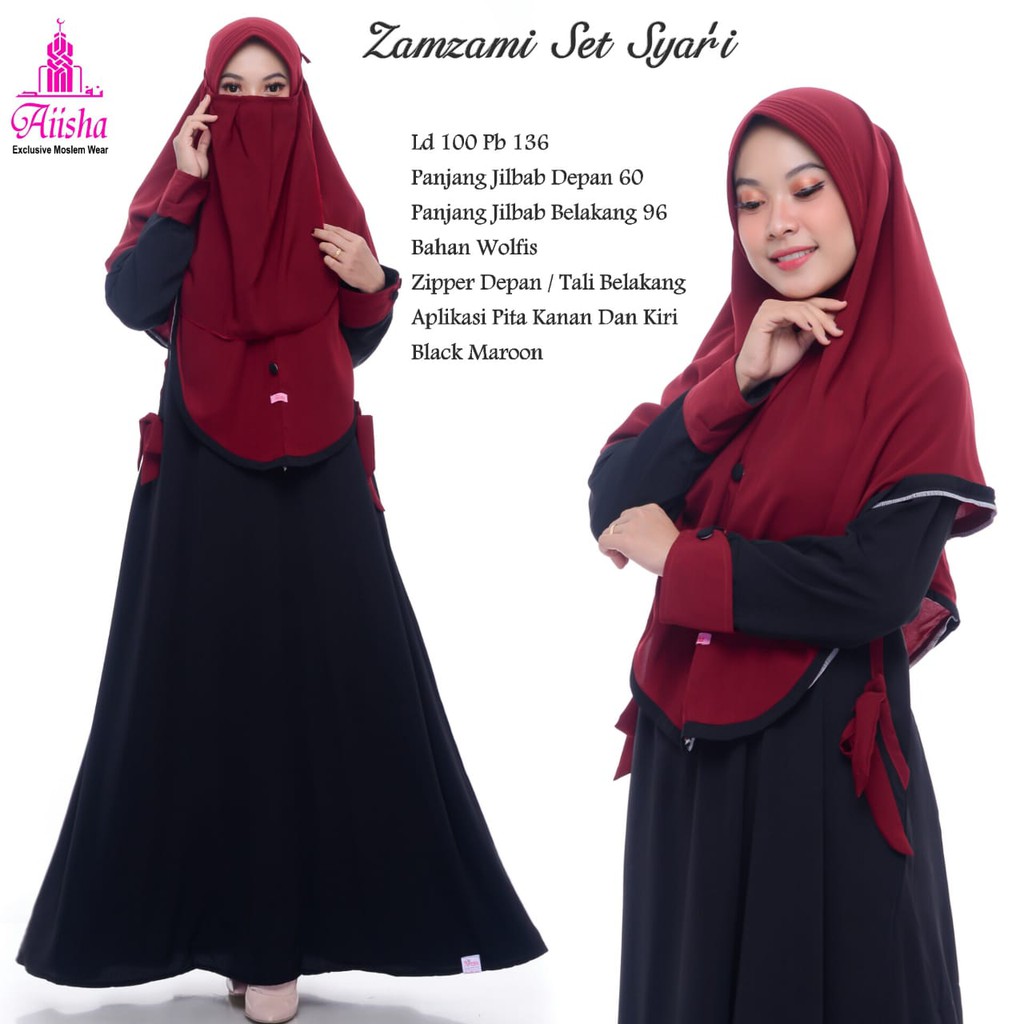 ZAMZAMI SET SYARI ORI BY AIISHA |SET GAMIS