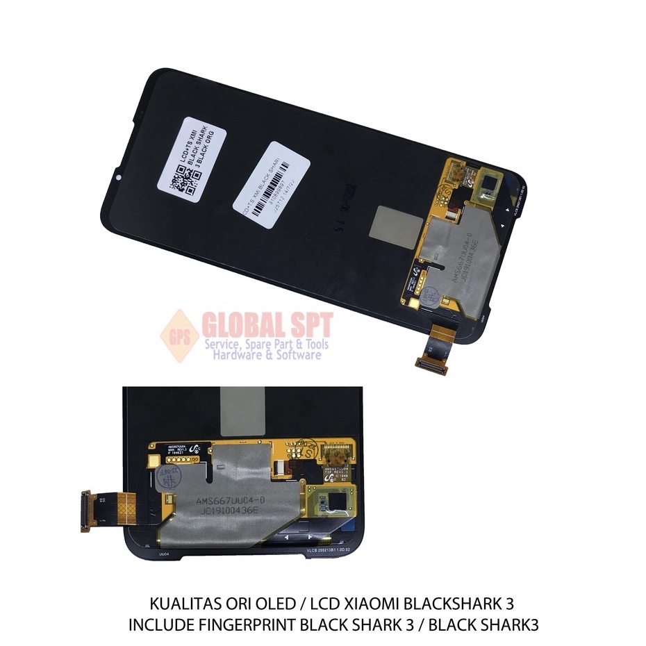 KUALITAS ORI OLED / LCD TOUCHSCREEN XIAOMI BLACKSHARK 3 INCLUDE FINGERPRINT / BLACK SHARK 3 / BLACK SHARK3