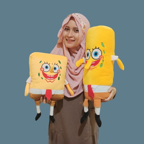 Boneka SPONGEBOB SEPASANG M  bantal dan guling