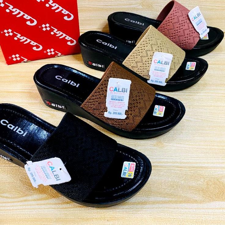 Ready SANDAL WEDGES MODEL CALBI | SANDAL WEDGES WANITA 71 ✯