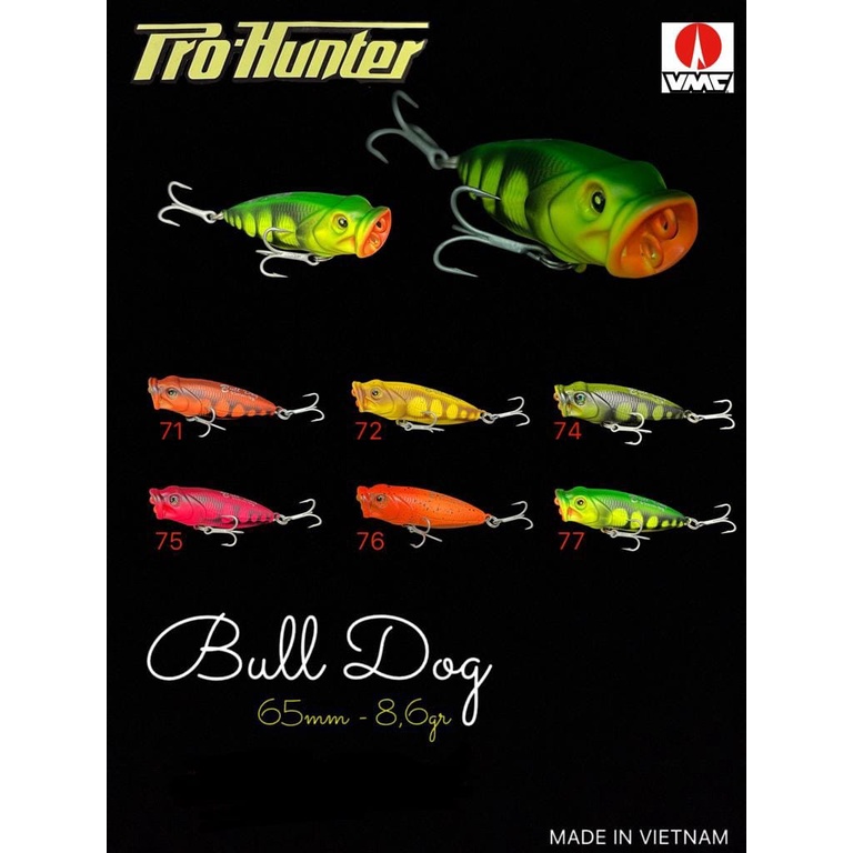 Lure PRO HUNTER BULL DOG POPPER 6.5cm / 8.6gram