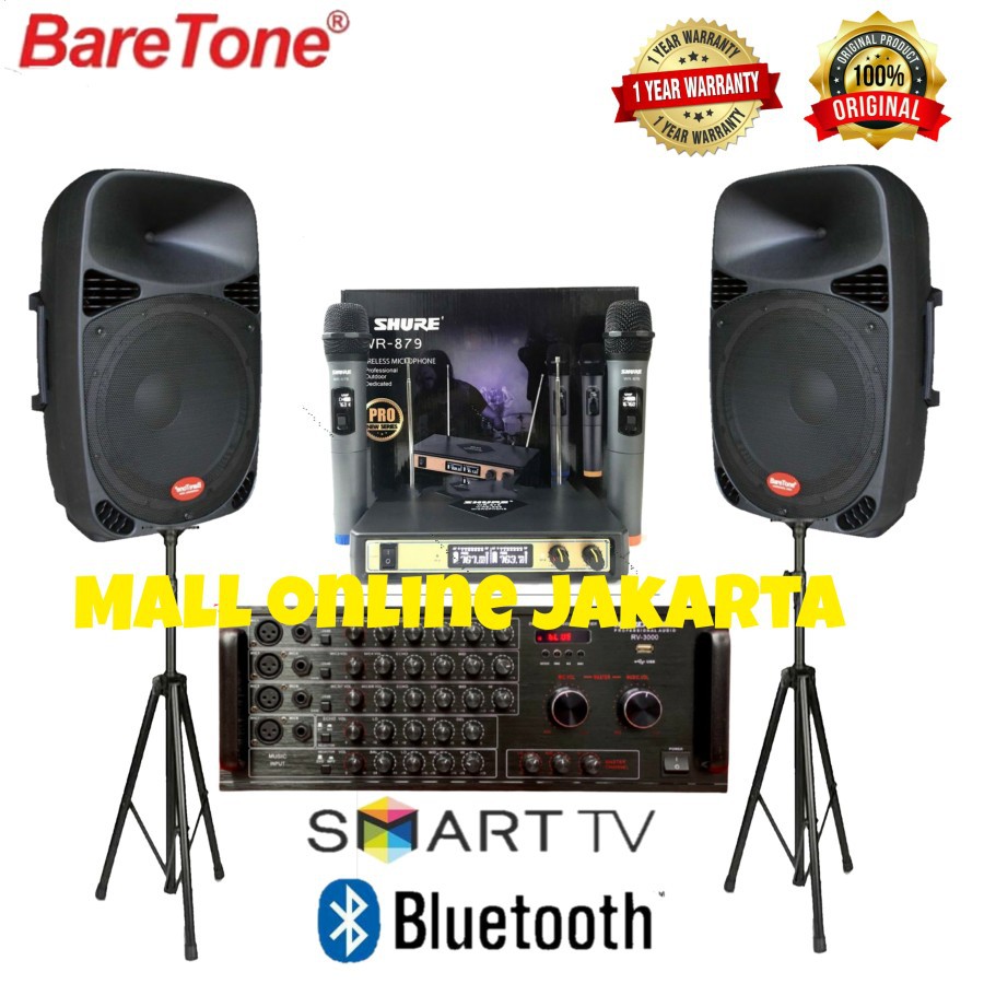 Paket sound system baretone 15 inch ampli hardwell rev3000 karaoke