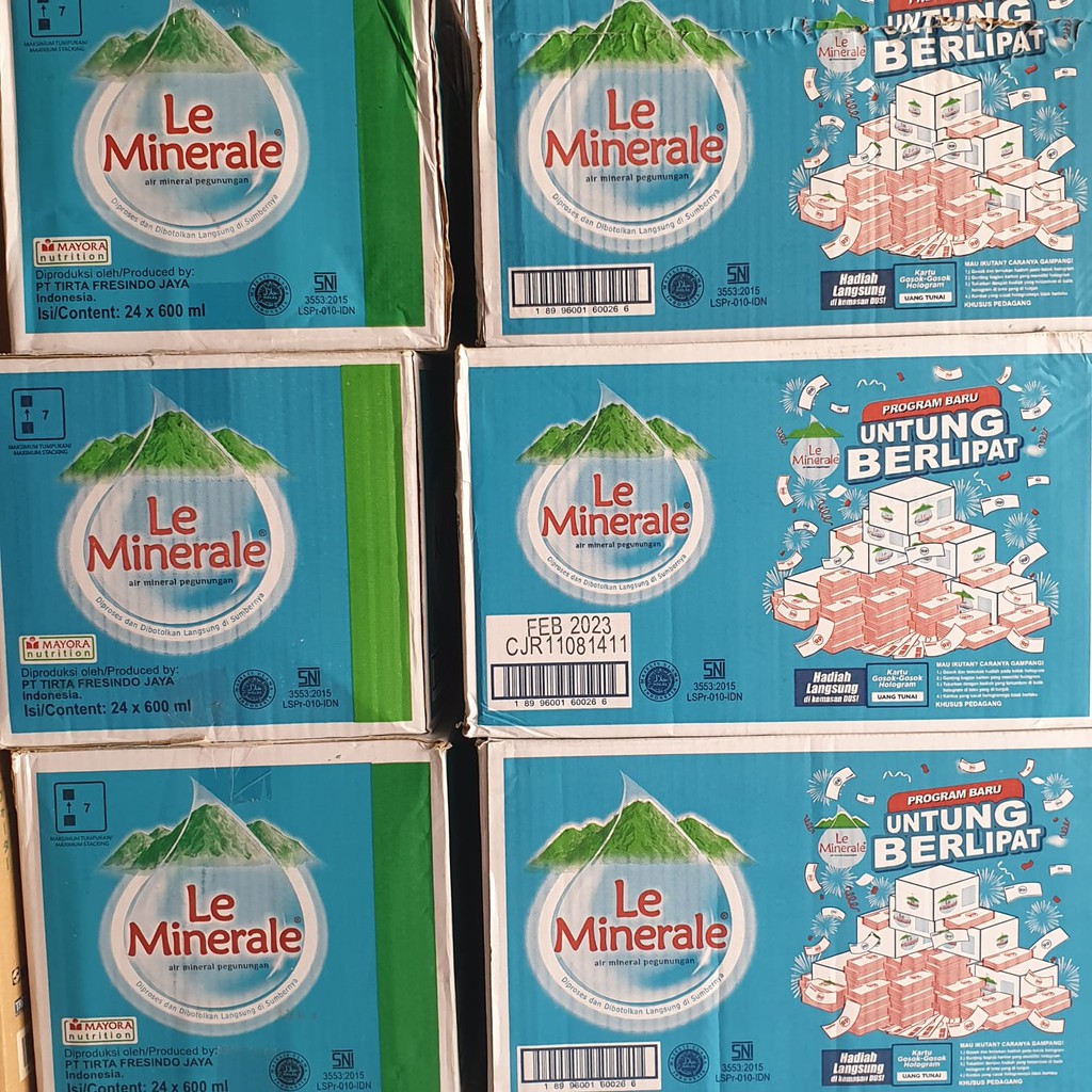 

LE MINERALE Air Mineral 600 ml (24 Botol)
